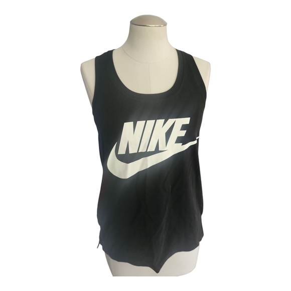 Nike Black Logo Racerback Tank Top Size Small - Picture 2 of 9
